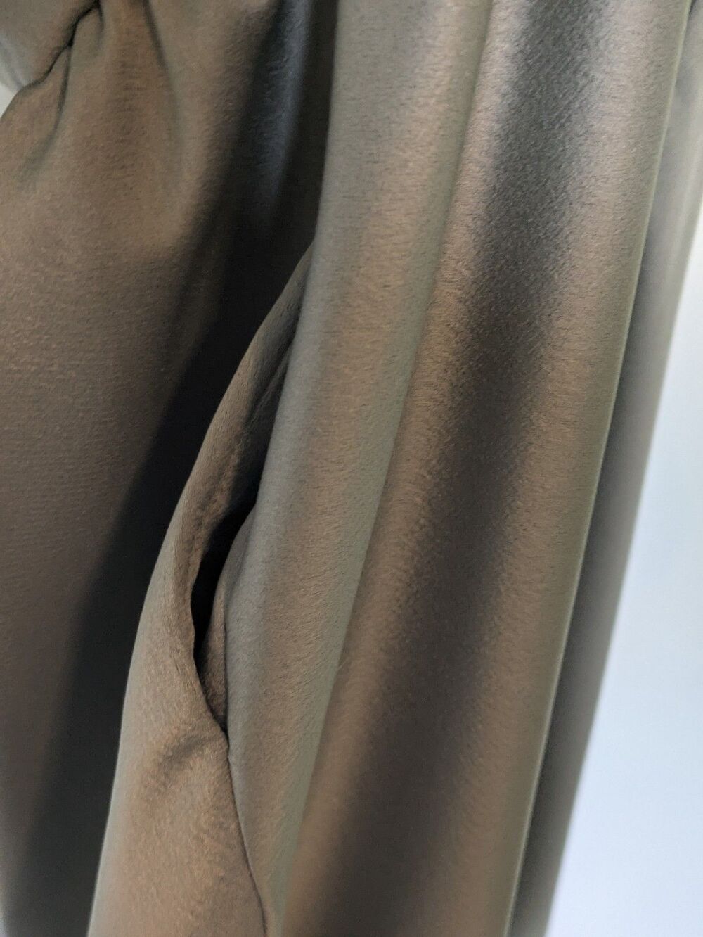 BHLDN - Elsie Straight Neck Satin A-Line Gown Size US 10 Anthropologie - Picture 9 of 11